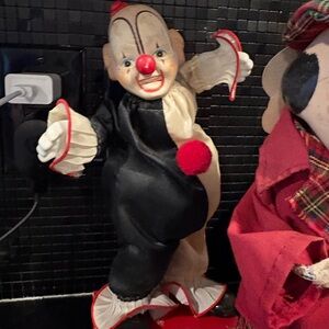 Porcelain Dancing Clown Music Box